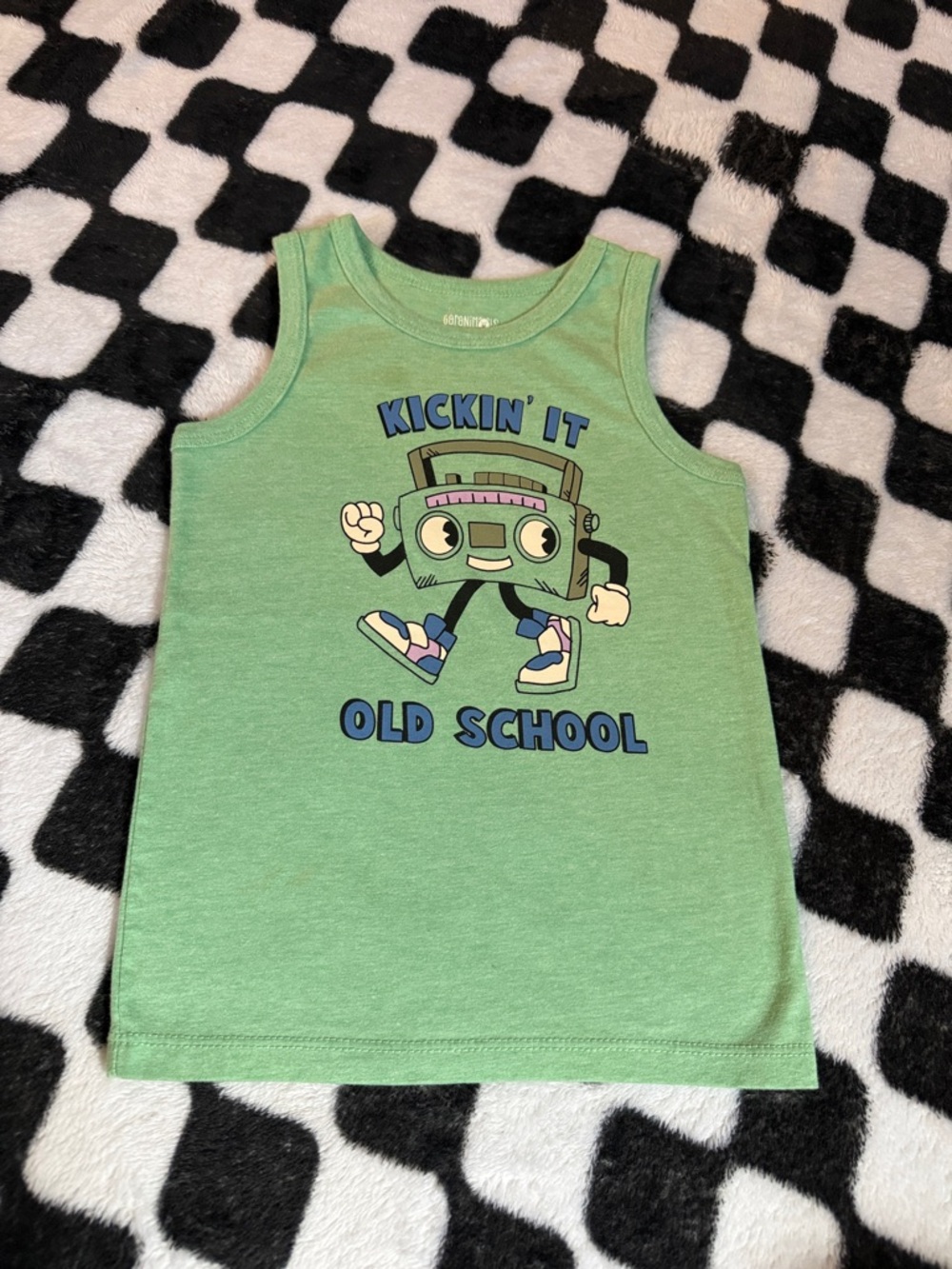 Boys' Green 'Kickin' It Old School' Graphic Tank